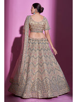 Thumbnail for Myra Tan Gota Silk Embroidered Designer Lehenga Choli - Distacart