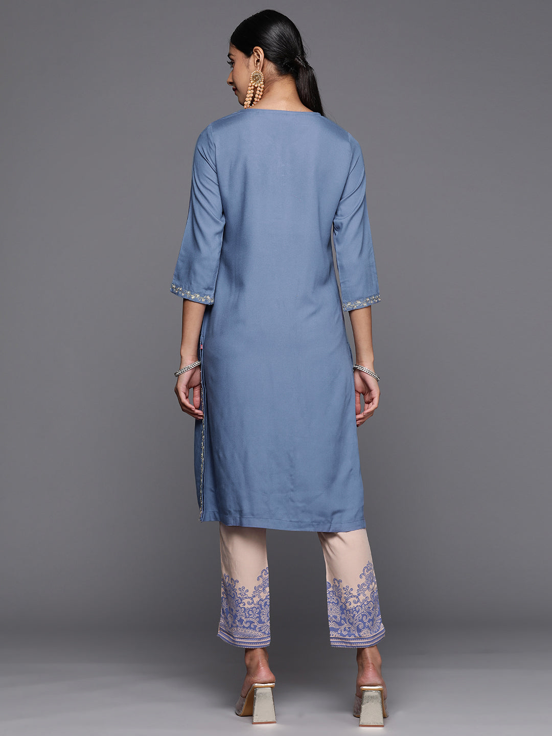 Biba Women Yoke Design Kurta with Trousers - Distacart