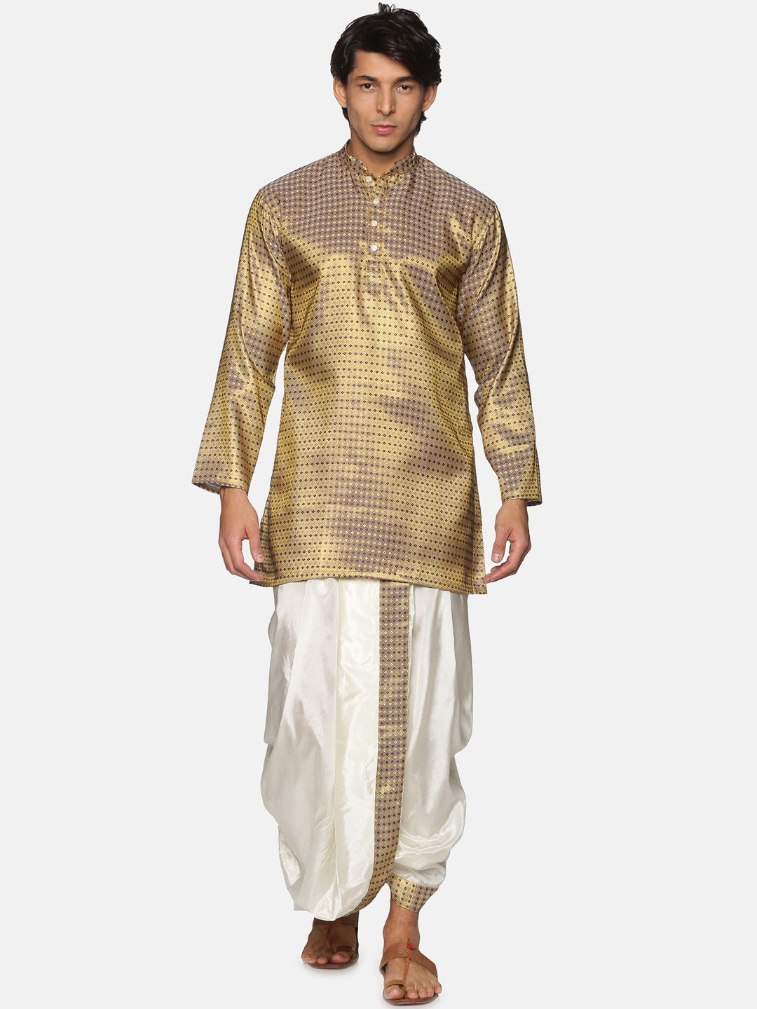 Sethukrishna Blue Kurta with Dhoti Pants For Men - Distacart