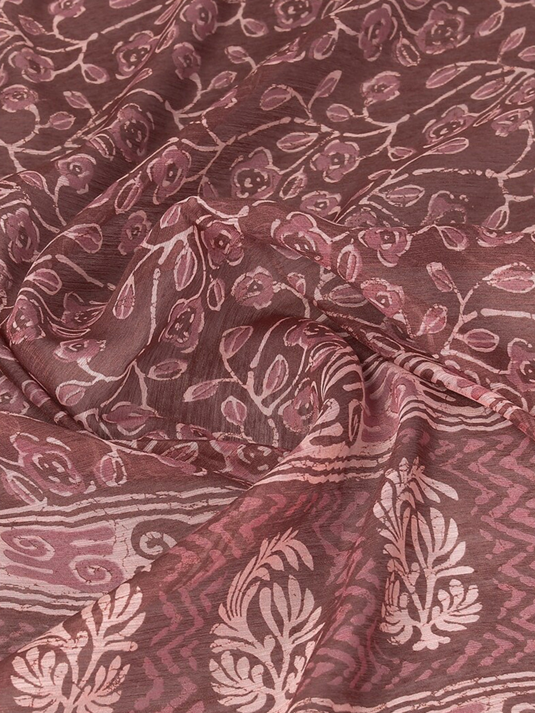 Kalini Floral Block Print Saree - Distacart