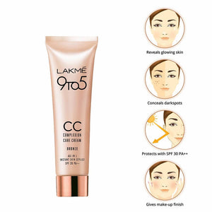 Lakme 9To5 Complexion Care Face Cream - Bronze - Distacart