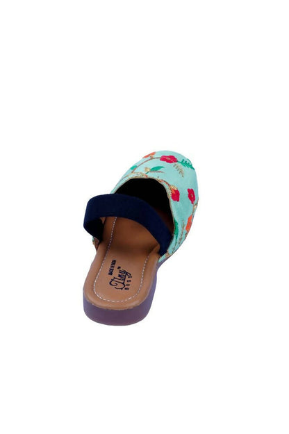 Tiny Bugs Girls Embroidered Strap Ethnic Jutis-Green - Distacart