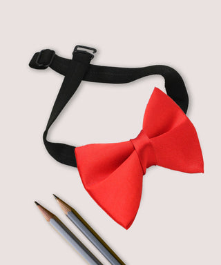 Manet Boys Solid Single Layer Bow - Red - Distacart