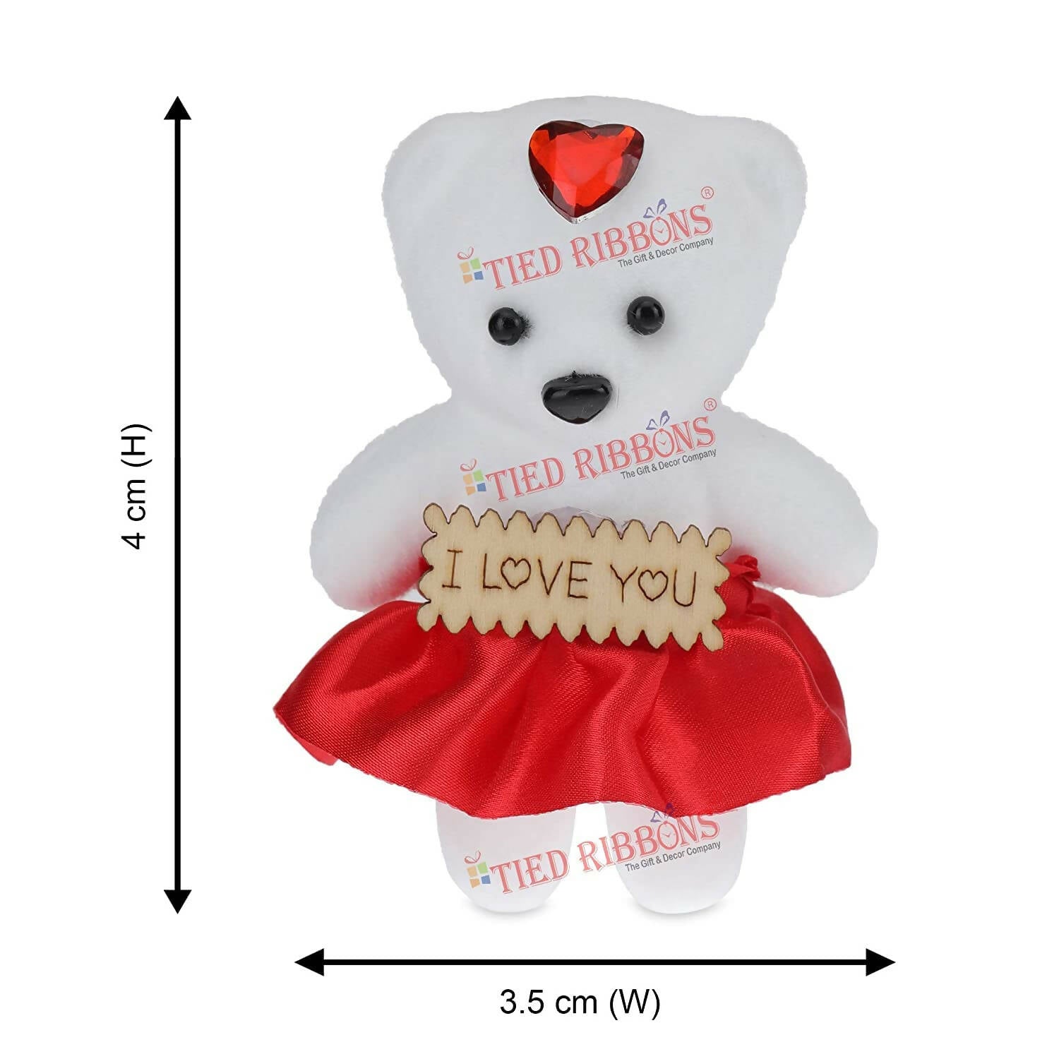 Tied Ribbons Rose Flower Artificial With Teddy - Valentines Day Gift Box - Distacart