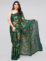 Thumbnail for Kalini Floral Poly Chiffon Saree With Blouse Piece - Distacart