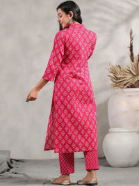 Thumbnail for Anubhutee Ethnic Motifs Printed Pure Cotton Kurta with Trousers - Distacart