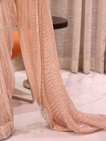 Thumbnail for Sangria Beige Sequinned Embellished Saree - Distacart