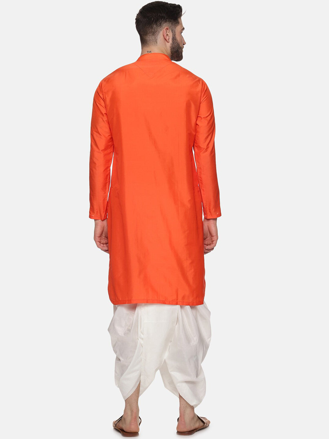 Sethukrishna Men Orange Angrakha Top with Dhoti Pants - Distacart