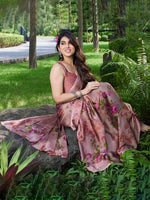 Thumbnail for Kalini Magenta & Pink Floral Saree - Distacart