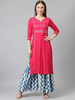 Thumbnail for Khushal K Women Embellished Mirror Work Kurta - Distacart