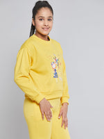 Thumbnail for Lyush Yellow Fleece GIRL Sweatshirt For Girls - Distacart