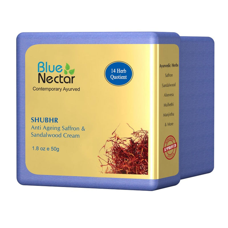 Blue Nectar Shubhr Anti Aging Saffron &amp; Sandalwood Cream for Men