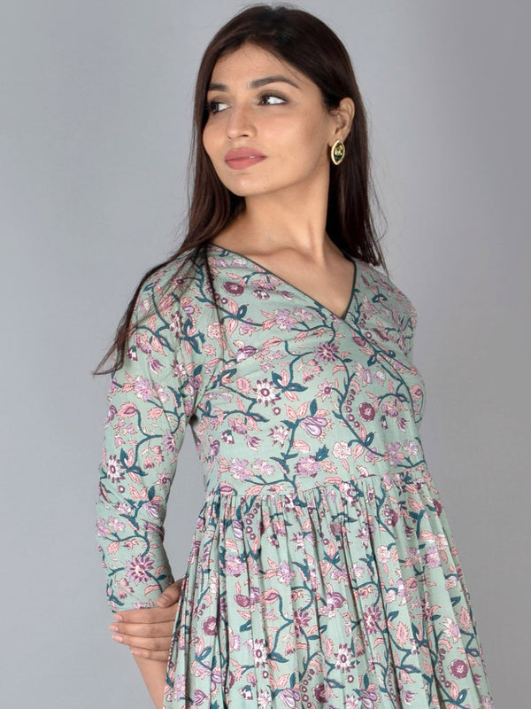 Kalini Women Multicoloured Floral Printed Anarkali Kurta - Distacart