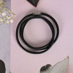 Thumbnail for NVR Men Black Wraparound Bracelet - Distacart