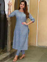 Thumbnail for Kalini Kalini Women Floral Printed Kurta with Trousers - Distacart