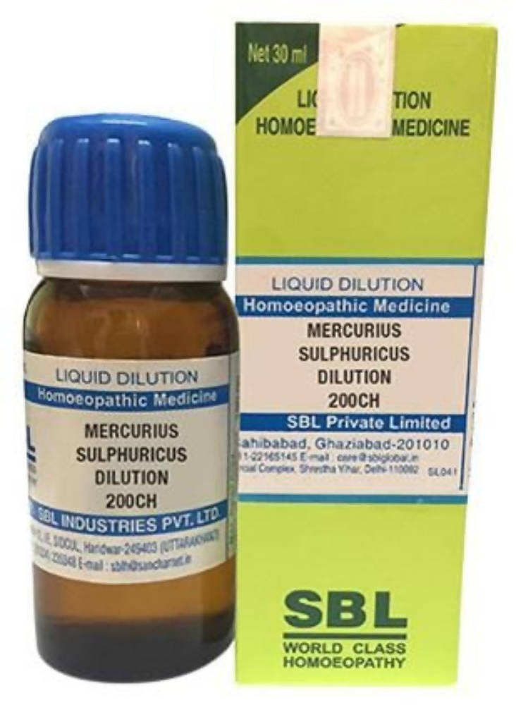 SBL Homeopathy Mercurius Sulphuricus Dilution 200 CH