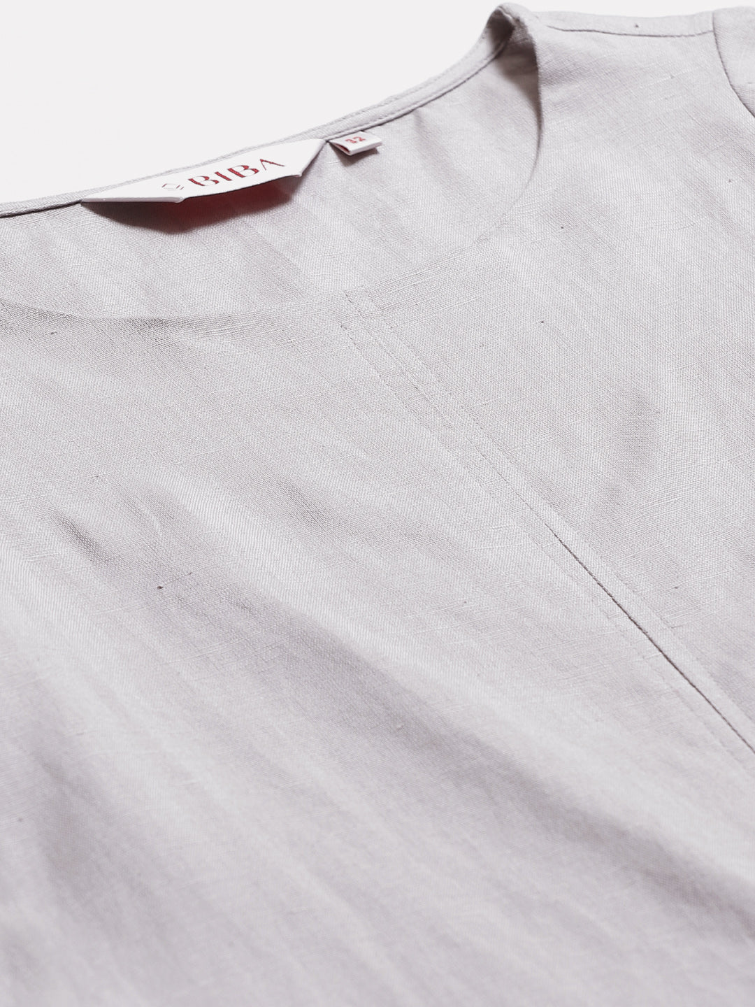 Biba Women Grey Solid A-Line Kurta - Distacart