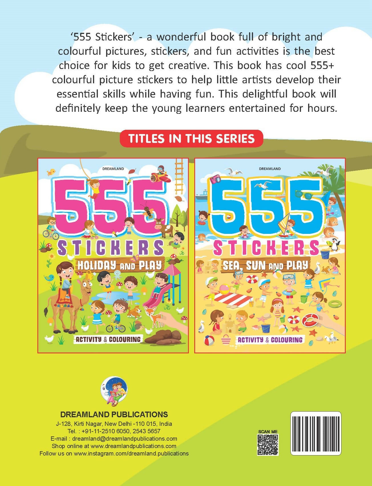 Dreamland 555 Stickers, Holiday and Play Activity and Colouring Book : Children Interactive & Activity Book - Distacart