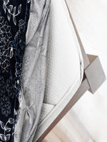 Thumbnail for Stylespace by Isha Navy Blue & White Floral Velvet 300 TC Fitted King Bedsheet Set - Distacart