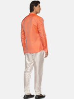 Thumbnail for Sethukrishna Mens Orange Kurta with Pyjamas - Distacart