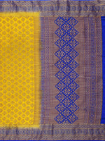 Thumbnail for Mimosa Women's Mustard Yellow Patola Art Silk Saree - Distacart