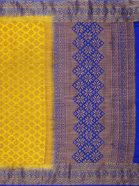 Thumbnail for Mimosa Women's Mustard Yellow Patola Art Silk Saree - Distacart