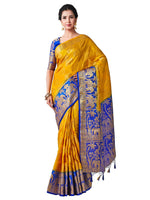 Thumbnail for Mimosa Women's Gold Kanjivaram Art Silk Saree - Distacart
