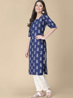 Thumbnail for Kalini Ethnic Motifs Printed Round Neck Kurta with Trousers - Distacart