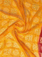 Thumbnail for Mitera Bandhani Printed Zari Pure Georgette Saree - Distacart