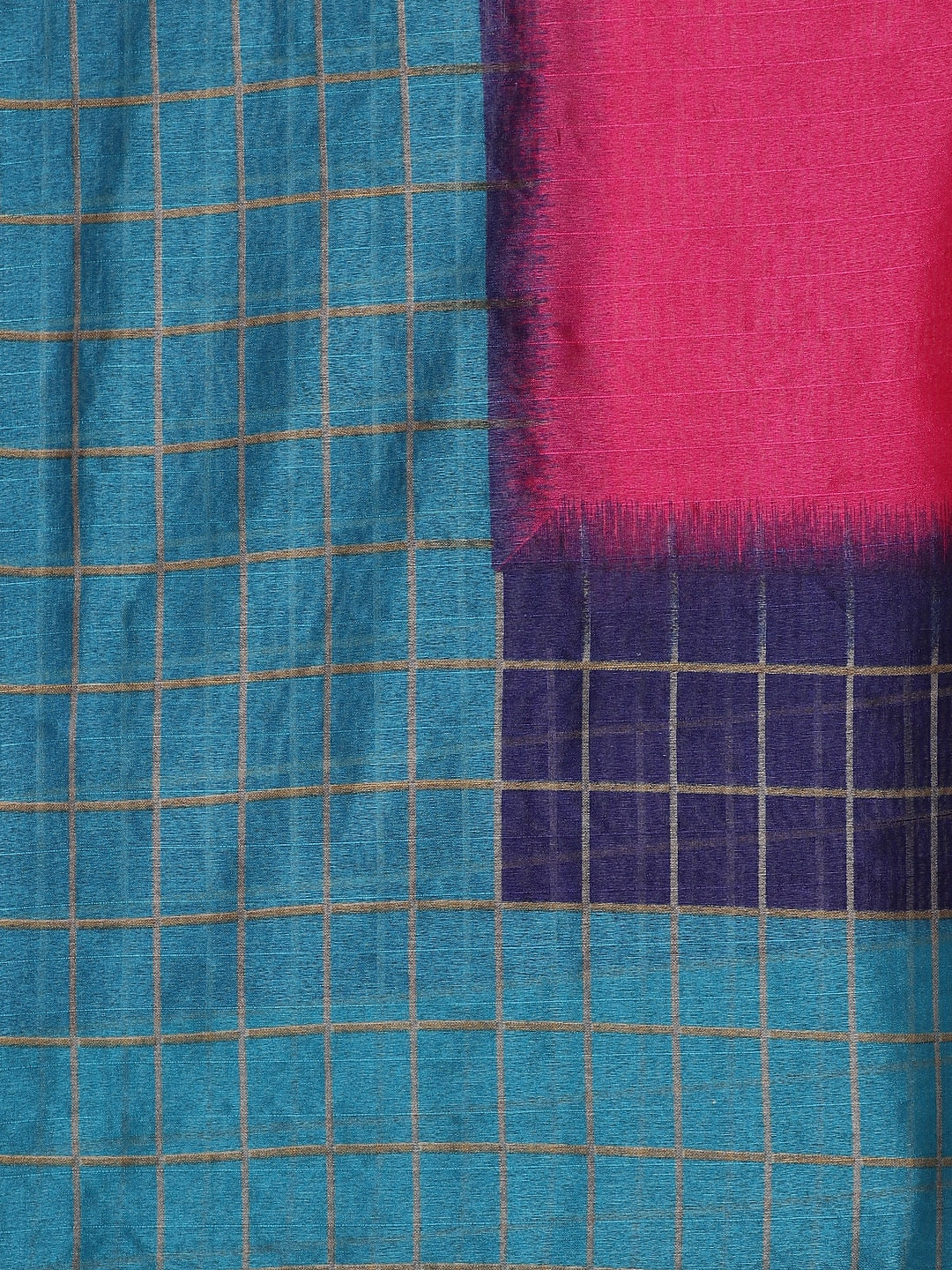 Saree Mall Pink & Purple Colourblocked Bhagalpuri Saree - Distacart