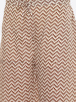 Thumbnail for Biba Women Beige Ethnic Motifs Printed Kurta with Palazzos - Distacart