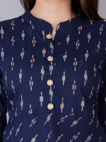 Thumbnail for Kalini Women Navy Blue Ethnic Motifs Printed Anarkali Kurta - Distacart