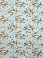 Thumbnail for Florida Blue & White Floral 120 TC King Bedsheet with 2 Pillow Covers - Distacart