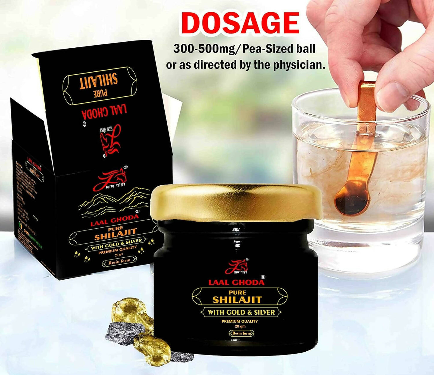 Laal Ghoda Pure Sj With Gold & Silver - Distacart