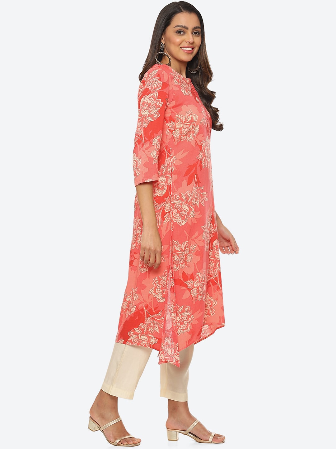 Biba Women Floral Printed Straight Kurta - Distacart