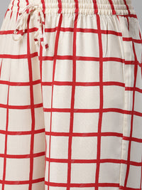 Thumbnail for Biba Women Orange & Off-White Printed Kurta with Palazzos - Distacart