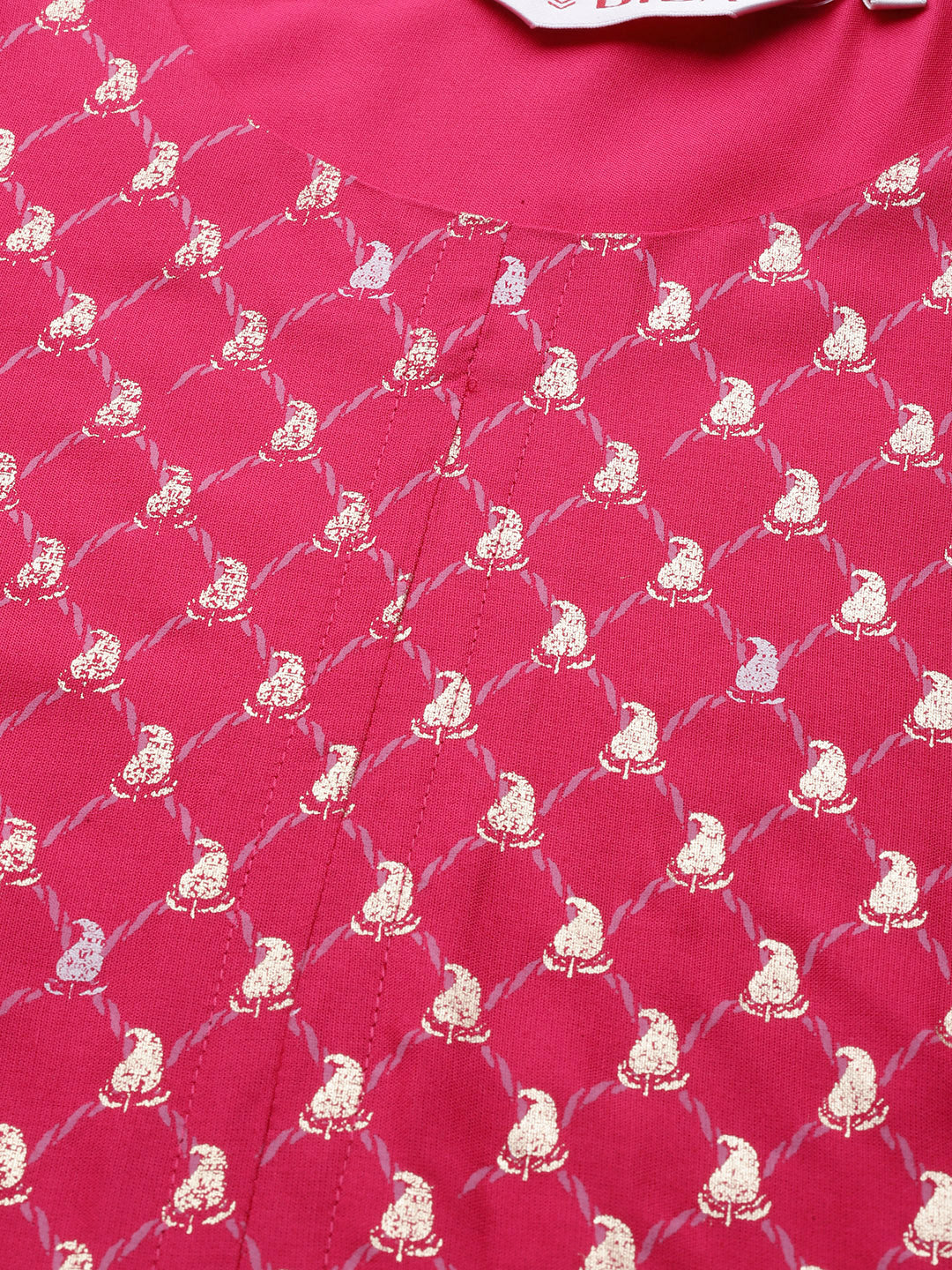 Biba Women Magenta Printed Kurta with Trousers - Distacart