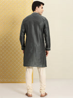 Thumbnail for House of Pataudi Men Embroidered Mirror Work Jashn Kurta - Distacart