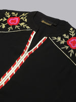 Thumbnail for Khushal K Women Black Geometric Thread Work Kurta - Distacart