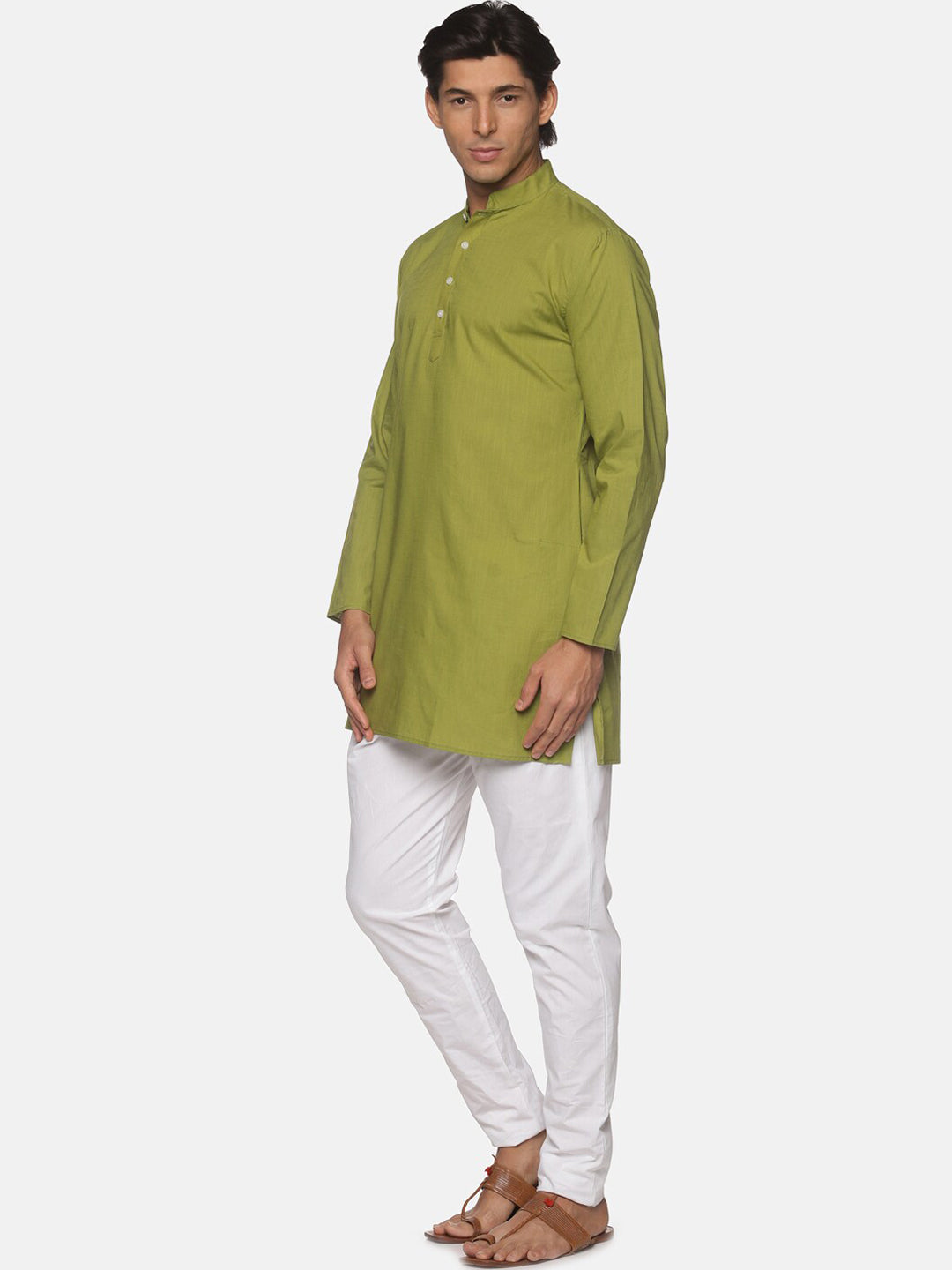 Sethukrishna Men Green Pure Cotton Kurta with Pyjamas - Distacart