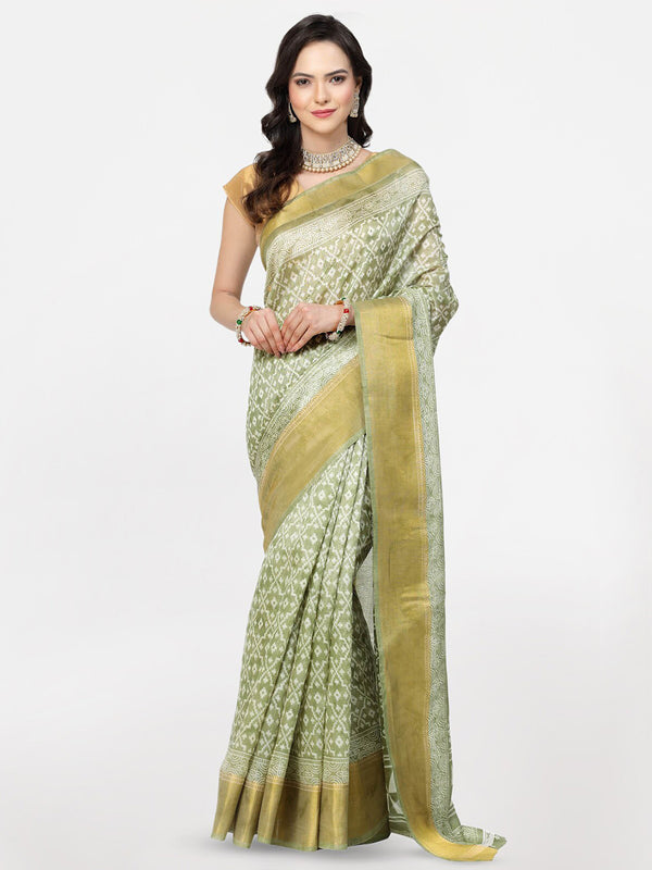 Kalini Floral Zari Pure Cotton Saree - Distacart