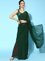 Thumbnail for Saree Mall Green Saree - Distacart