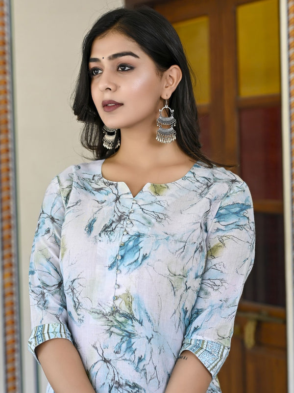 Kalini Women Floral Printed Regular Kurta with Trousers - Distacart