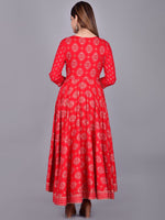 Thumbnail for Kalini Women Red Printed Anarkali Kurta - Distacart