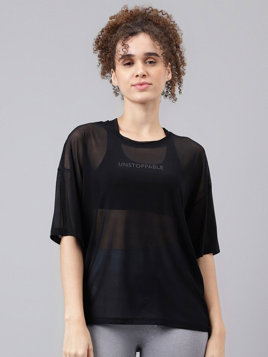 MKH Typography Printed Relaxed Fit Sheer Dri-FIT T-shirt - Distacart