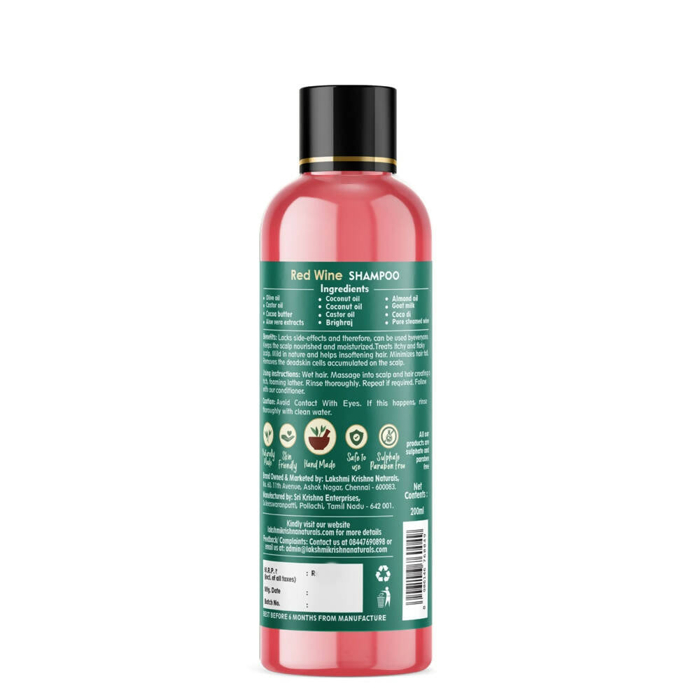 Lakshmi Krishna Naturals Red Wine Shampoo - Distacart