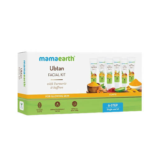 Mamaearth Ubtan Facial Kit with Turmeric & Saffron for Glowing Skin - Distacart