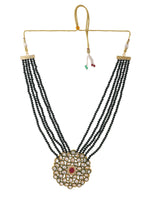 Thumbnail for NVR Women Gold Plated Kundan Studded Jewellery Set - Distacart