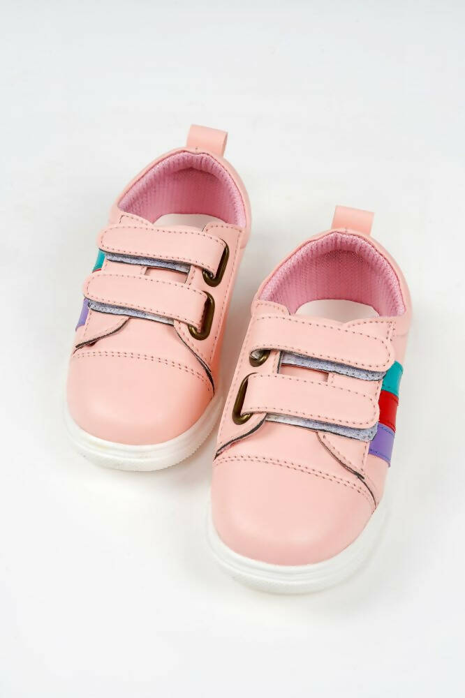 Tiny Bugs For Boys &amp; Girls Double Velcro Sneakers - Pink - Distacart