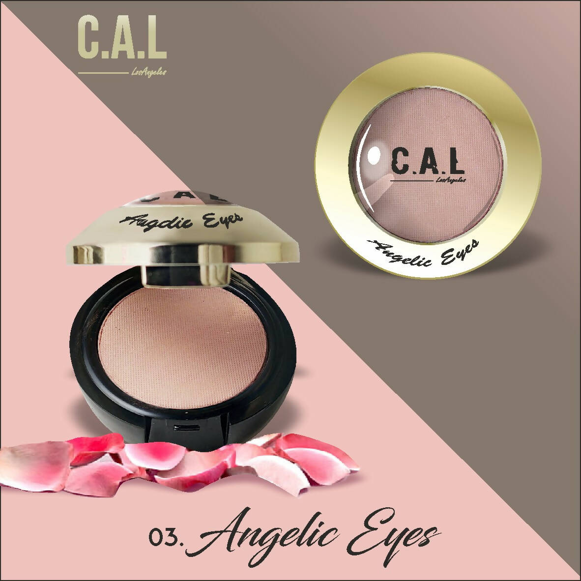 CAL Los Angeles Angelic Eye Shadow (Single Eyes) 03-Brown - Distacart